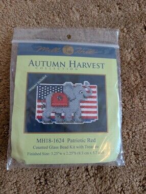 Patriotic Flag Elephant Cross Stitch Kit By Mill Hill